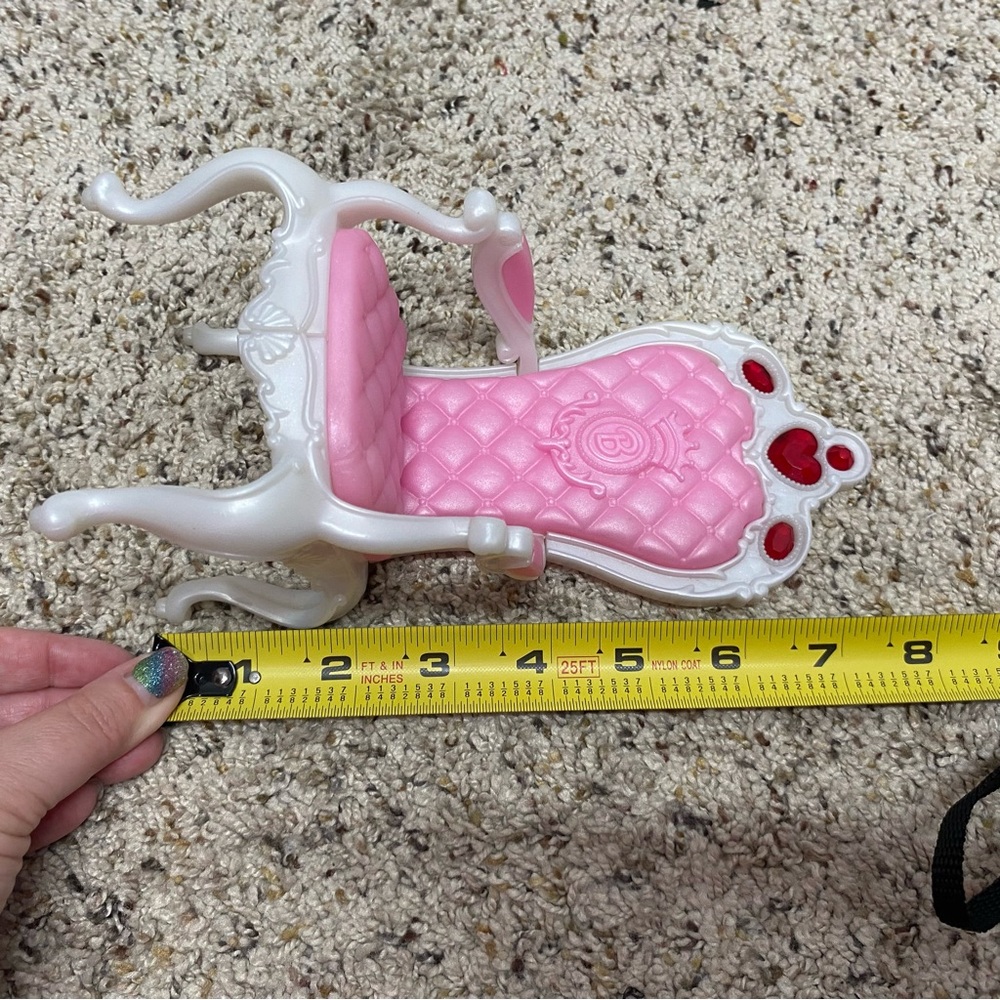 Barbie doll parlor toy chair vintage 1999 pink Mattel girls toys mirror - Picture 7 of 10